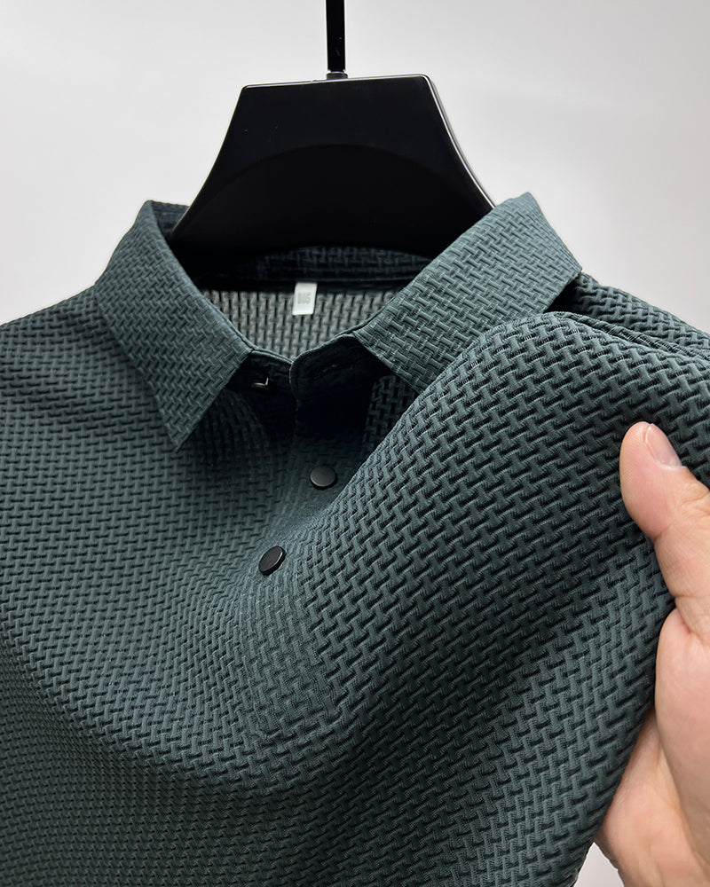 Polo Texturizado de Manga Corta