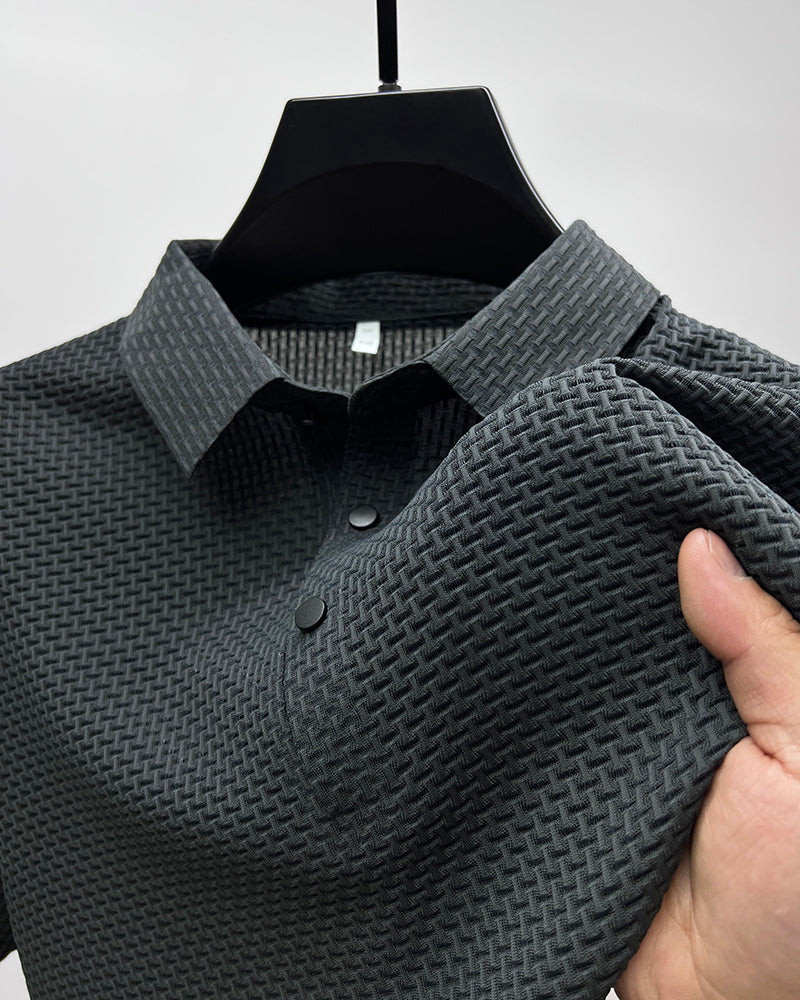 Polo Texturizado de Manga Corta