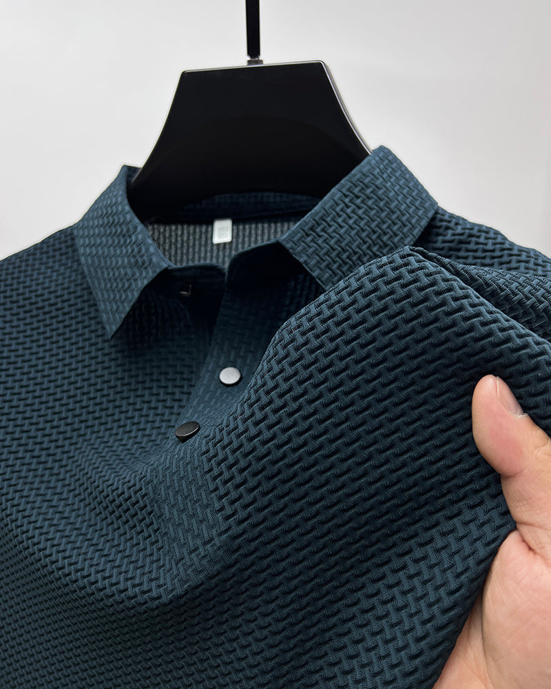 Polo Texturizado de Manga Corta
