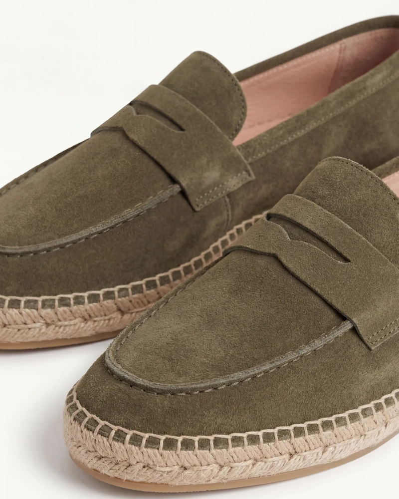 Ocean | Mules de Ante Verde Oliva