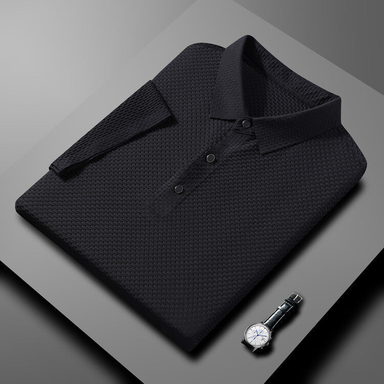 Polo Texturizado de Manga Corta