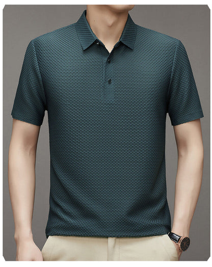Polo Texturizado de Manga Corta
