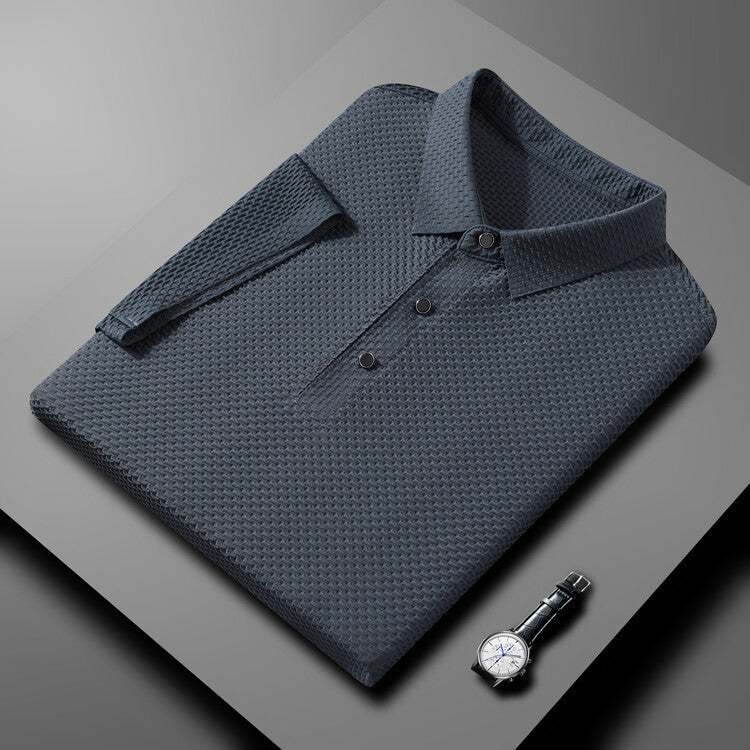 Polo Texturizado de Manga Corta