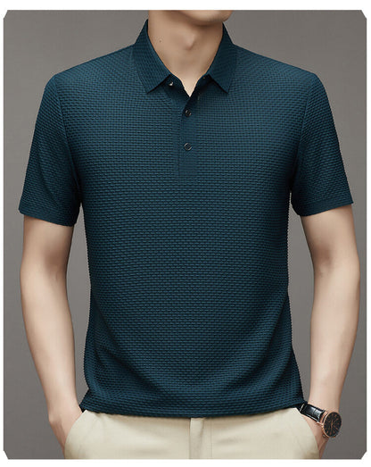 Polo Texturizado de Manga Corta