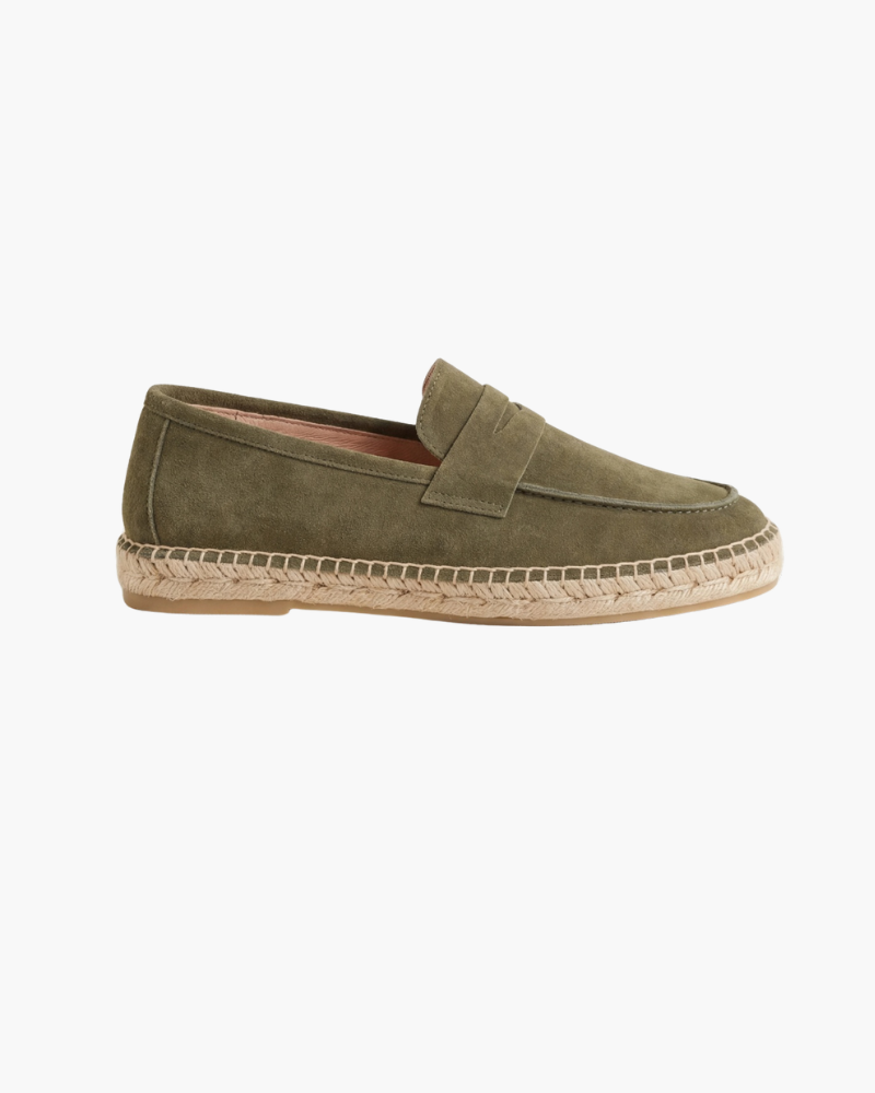 Ocean | Mules de Ante Verde Oliva