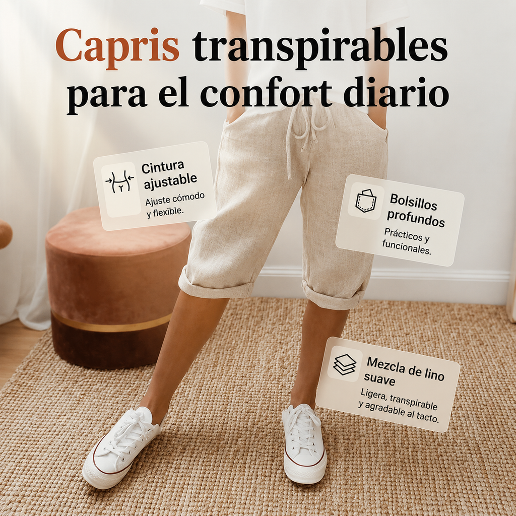 Pantalón Capri de Lino