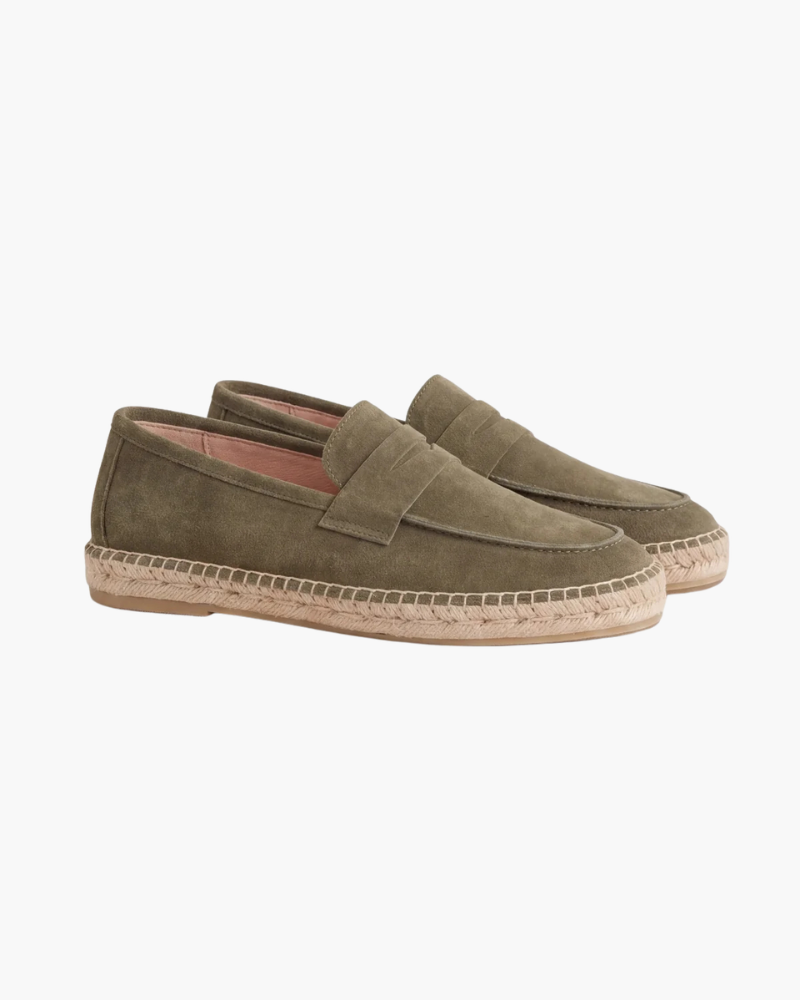 Ocean | Mules de Ante Verde Oliva