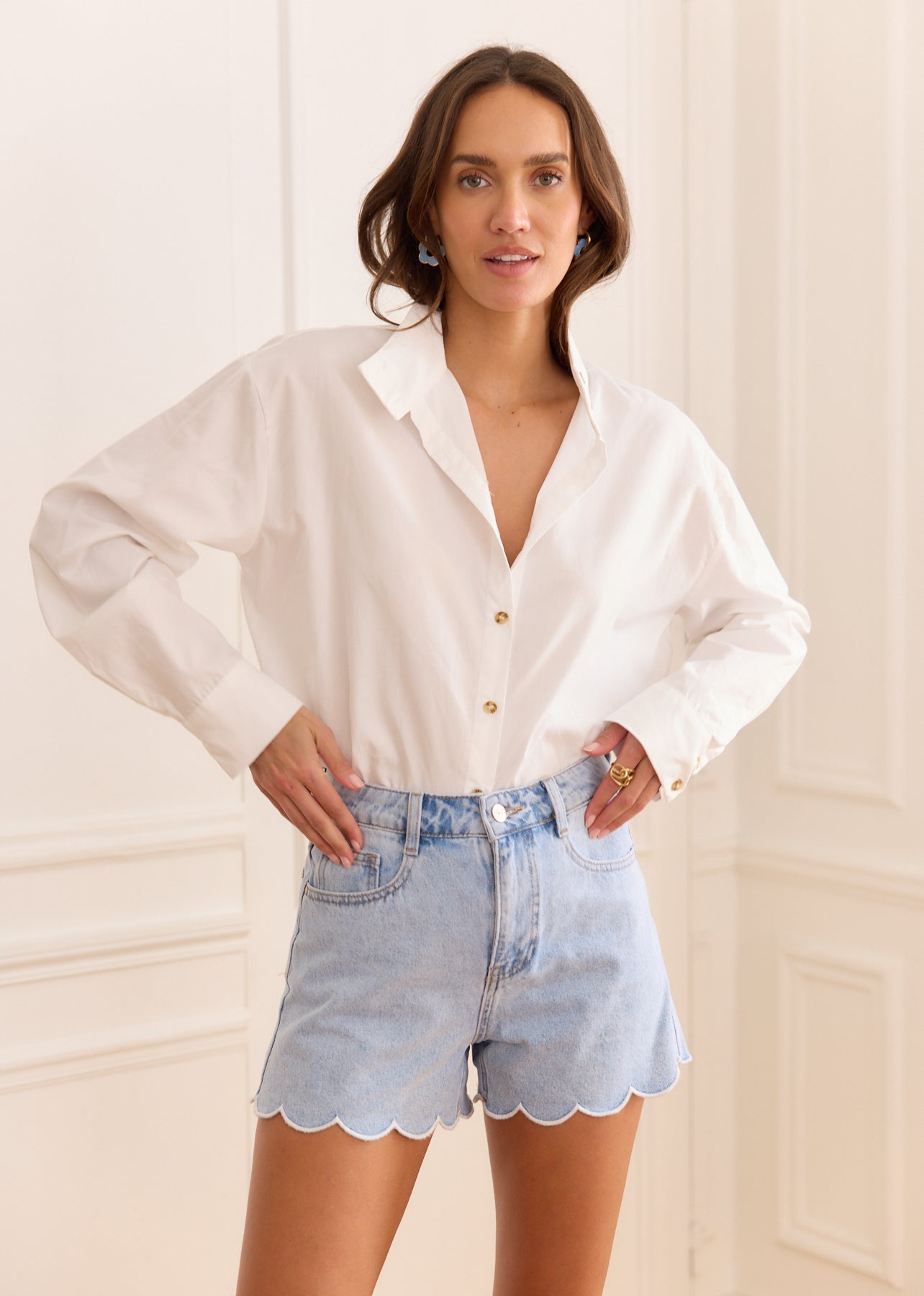 Short Denim Wave