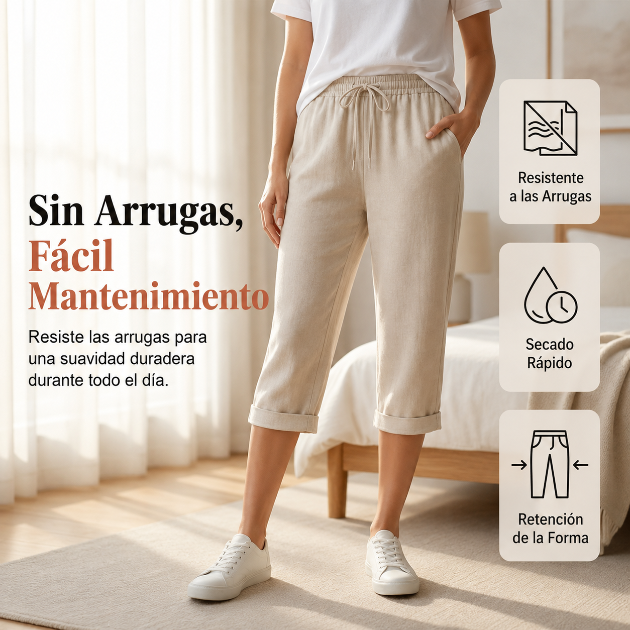 Pantalón Capri de Lino