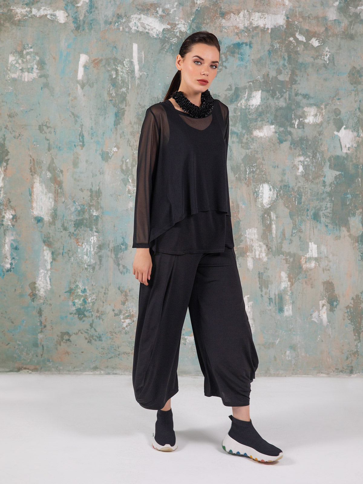 Aurélie | Sobrecamisa Mesh NEGRA