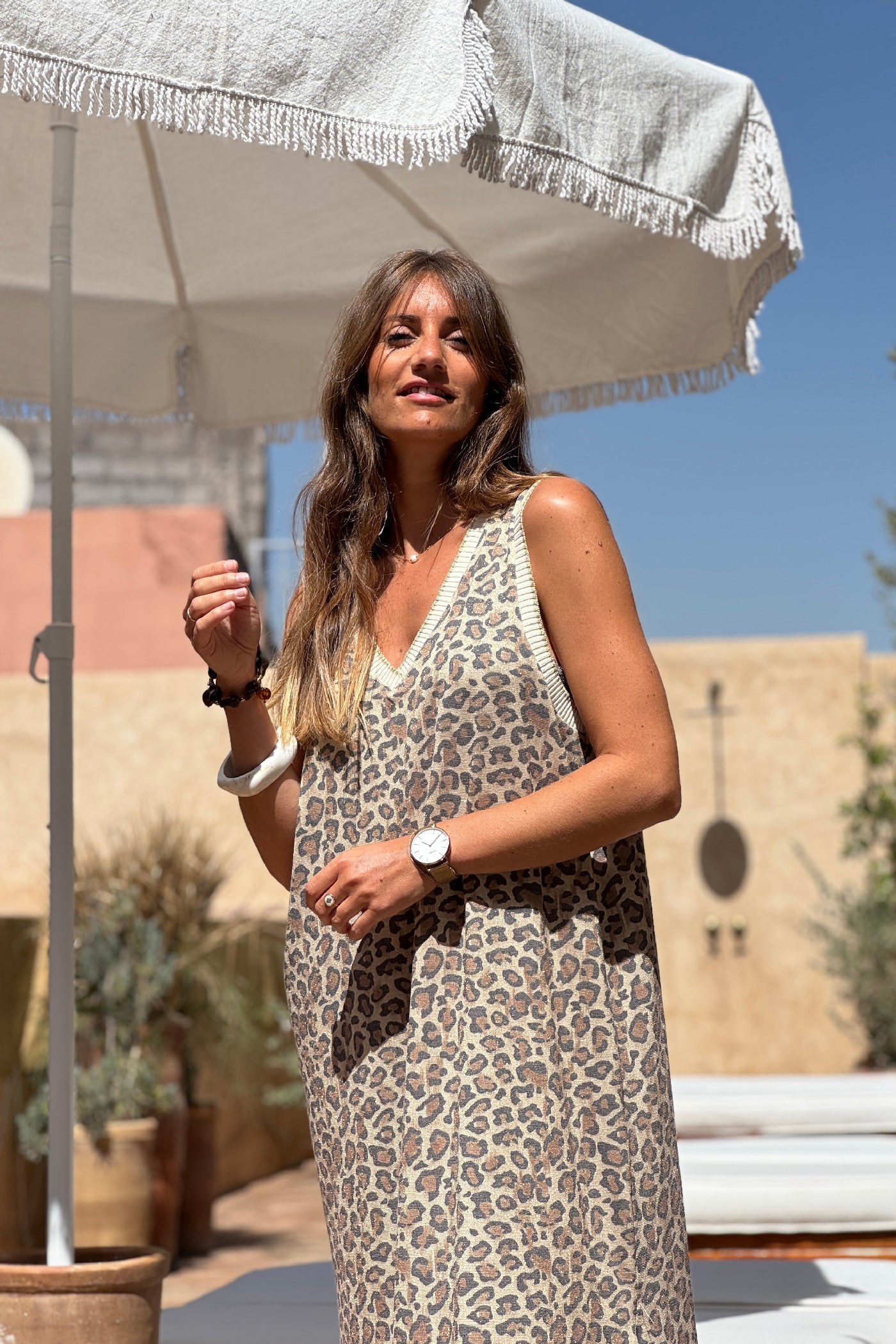 Vestido Leopard Lurex