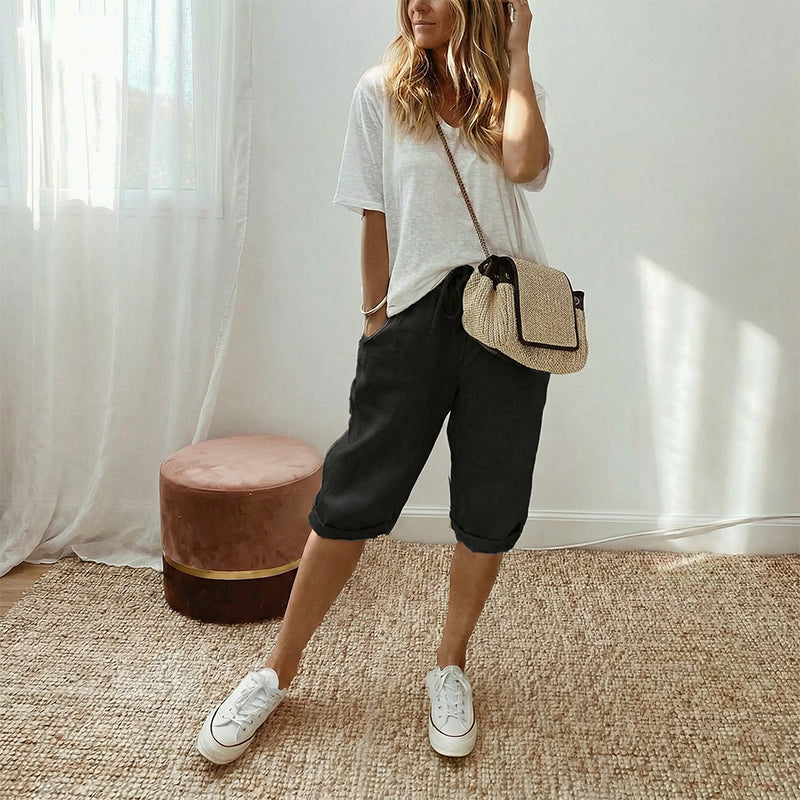 Pantalón Capri de Lino