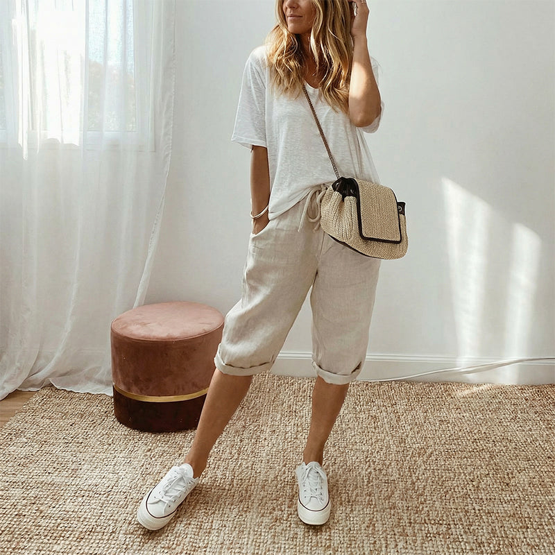 Pantalón Capri de Lino
