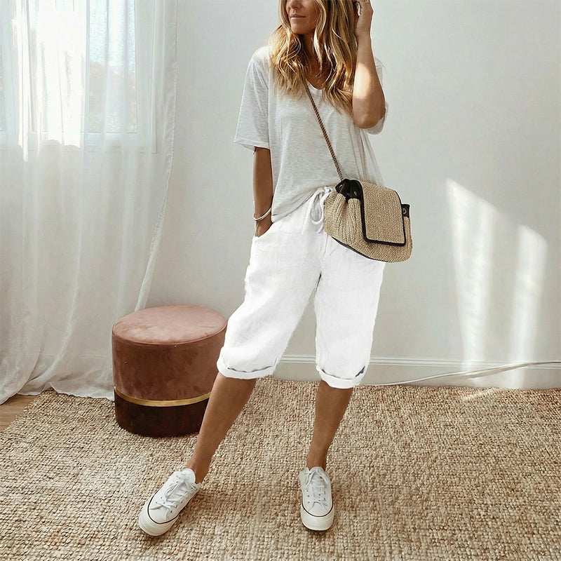 Pantalón Capri de Lino