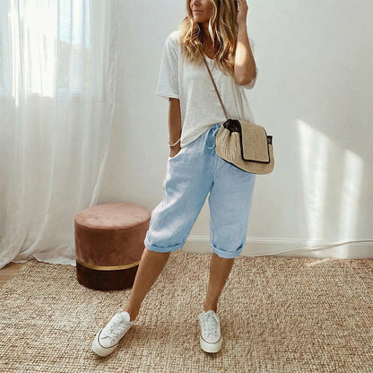 Pantalón Capri de Lino